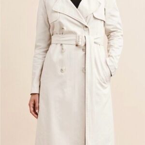 Dynamite Elegant Cream Trench Coat